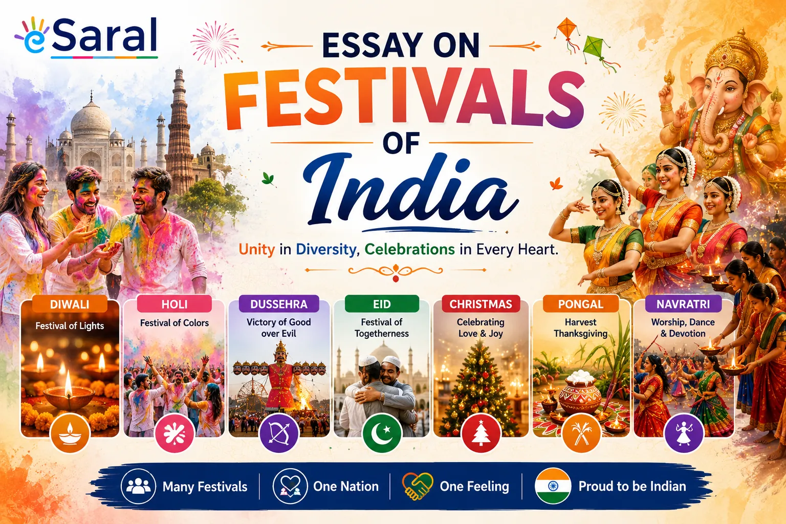  Essay on Festivals of India – Short & Long Essays for School Exams